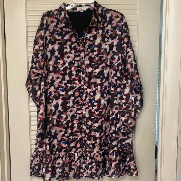Molly Bracken Printed Shirt Dress L - Picture 6 of 13